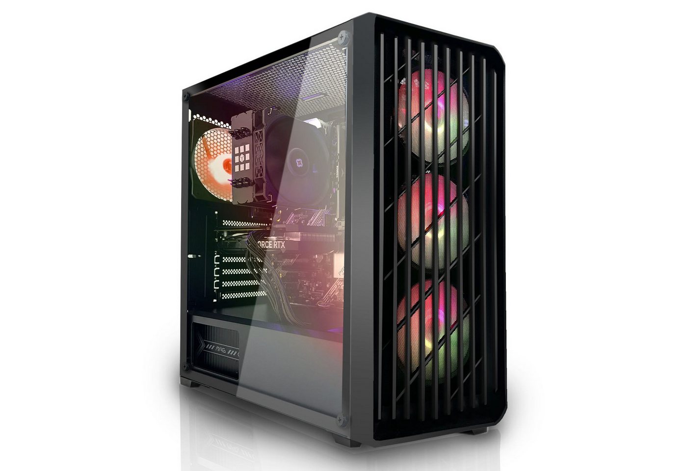 SYSTEMTREFF Gaming-PC (AMD Ryzen 7 5800XT, Radeon RX 7600, 16 GB RAM, 1000 GB SSD, Luftkühlung) von SYSTEMTREFF