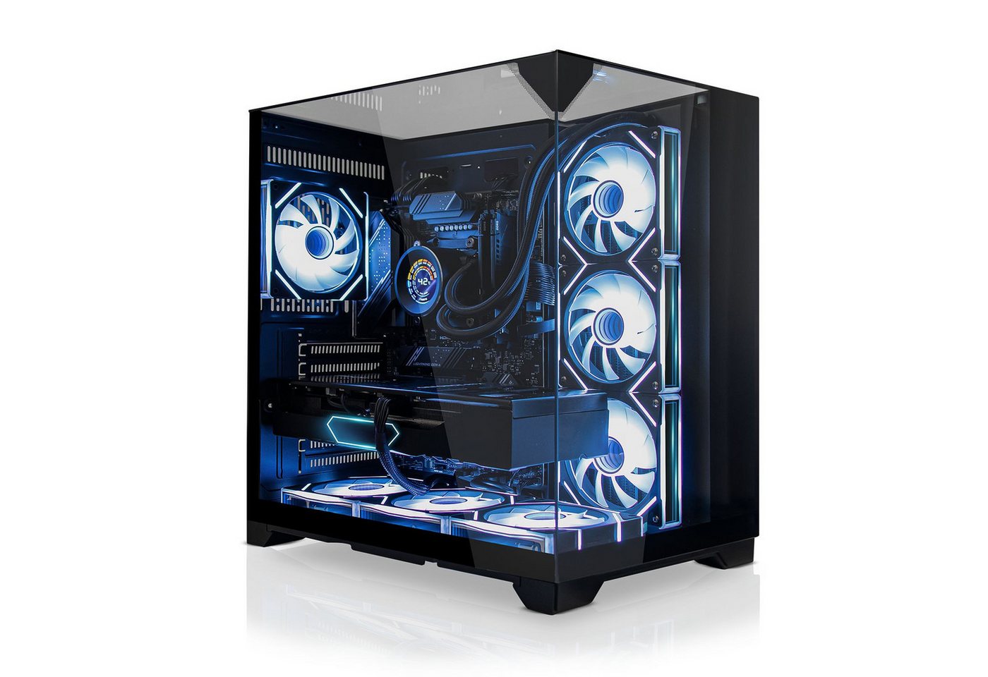 SYSTEMTREFF Gaming-PC (Intel Core Ultra 7 265K, Radeon RX 7900 XTX, 32 GB RAM, 2000 GB SSD, Wasserkühlung) von SYSTEMTREFF