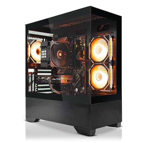 SYSTEMTREFF Gaming PC AMD Ryzen 5 9600X 6x5.4GHz | AMD Radeon RX 7700 XT 12GB DX12 | 1TB M.2 NVMe | 32GB DDR5 RAM | WLAN Desktop Computer Rechner für Gamer, Zocker & Streamer von SYSTEMTREFF