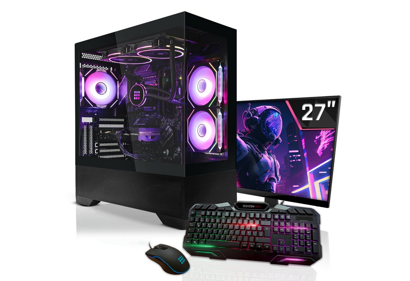 SYSTEMTREFF Gaming-PC-Komplettsystem (27", AMD Ryzen 9 7900X3D, Radeon RX 7900 XT, 32 GB RAM, 1000 GB SSD) von SYSTEMTREFF