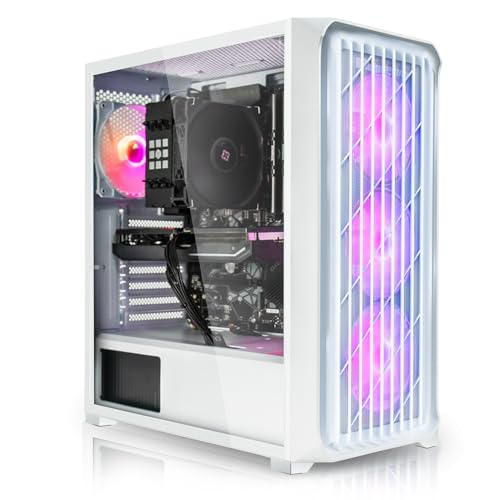 SYSTEMTREFF Gaming PC weiß Intel Core i5-13400F 10x4.6GHz | Nvidia RTX 4060 Ti 8GB DX12 | 1TB M.2 NVMe | 32GB DDR4 RAM | WLAN Desktop Computer Rechner für Gamer, Zocker & Streamer von SYSTEMTREFF