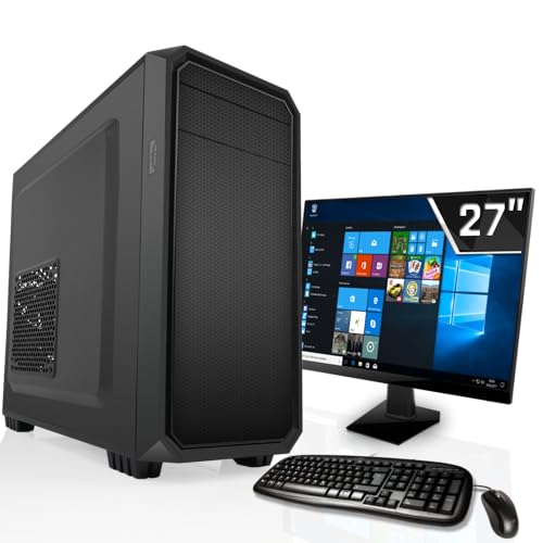 SYSTEMTREFF Office Komplett PC Set AMD Ryzen 5 8600G 6x5GHz | AMD Radeon 760M 4K HDMI DX12 | 1TB M.2 NVMe | 32GB DDR5 RAM | WLAN Silent Desktop Paket Computer Rechner für Büro Business Multimedia von SYSTEMTREFF