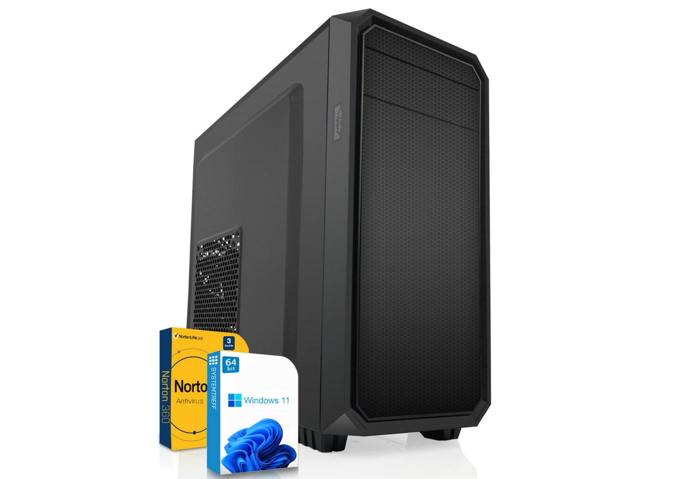 SYSTEMTREFF PC (Intel Core i5 12400F, GT 710, 16 GB RAM, 2000 GB HDD, 512 GB SSD, Luftkühlung, Windows 11, WLAN) von SYSTEMTREFF