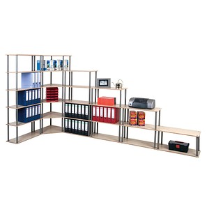 SZ Metall Bücherregal buche, ahorn 68,5 x 30,0 x 176,0 cm von SZ Metall