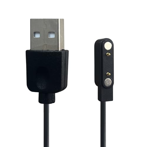 SZHELEJIAM USB Ladekabel Kompatibel KC88 KC08 Smartwatch, Magnetisch 56MM, Ladegerät Charger Ladestation, Schwarz von SZHELEJIAM