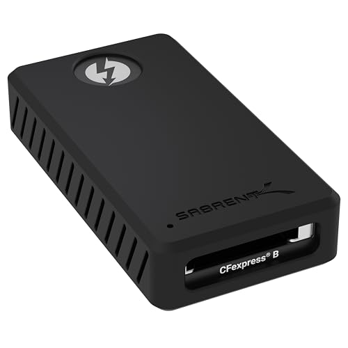 SABRENT Thunderbolt CFexpress Typ B Kartenleser, USB 3.2 GEN 2 1500MBps Externe Kartenlesegeräte (CR-T3CF) von SABRENT