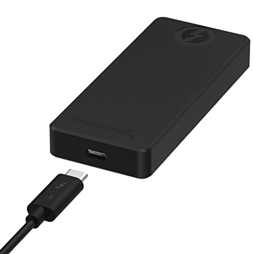 Sabrent Portable SSD Thunderbolt 3 4TB, Festplatte extern NVMe USB 3.2 Gen 2 2700 MB/s Lesen, USB 3.2 Kabel Typ C zu Typ A und Typ A zu Typ C enthalten, Externe M.2 SSD Aluminiumschale (SB-XTMQ-4TB) von Sabrent