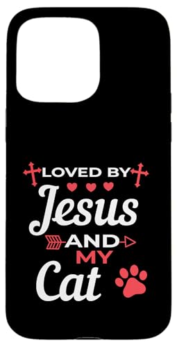 Hülle für iPhone 15 Pro Max Geliebt von Jesus und meiner Katze Faith Christian Cat Lover von Sacred Originals