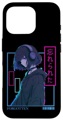 Hülle für iPhone 16 Pro Vergessenes Anime-Mädchen mit Kopfhörern Japanische Ästhetik von Sad Girl Japanese Vaporwave Aesthetic Design