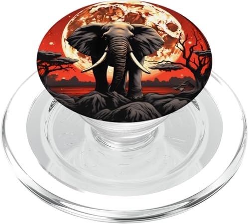 Elefant bunt Natur Tier Kunst Kunstwerk Motiv Safari PopSockets PopGrip für MagSafe von Safari Animal Art