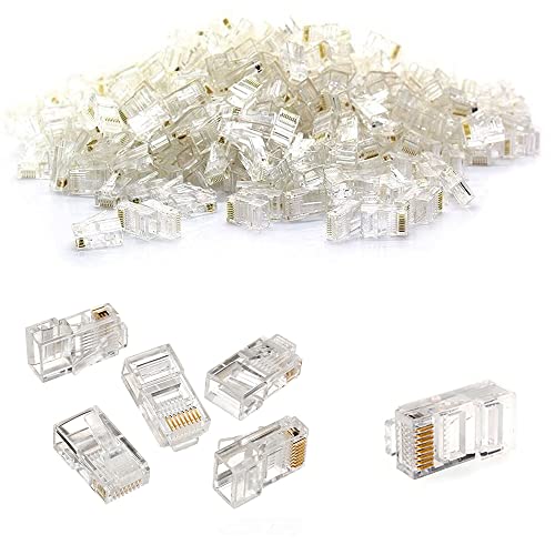 RJ45 CAT6 Stecker, RJ45 Modularstecker Netzwerkstecker für Standardkabel, 100 Stück von SagaSave