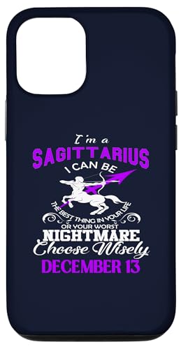 Hülle für iPhone 12/12 Pro Sternzeichen Sternzeichen Sternzeichen Schütze 13. Dezember von Sagittarius Zodiac Shirt Horoscope Birthday Gift