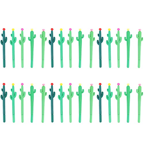 Sahkgye 30 StüCk FöRmige Roller Ball Stifte Cactus Tinten Schreib Stift für BüRo Schule Haus Schreiben Geschen Kartikel von Sahkgye