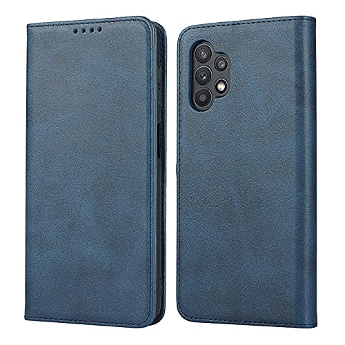 Brieftasche Hülle für Samsung Galaxy A32 5G, Premium PU Leder Handyhülle Case Smart Magnet Handyhülle Klapphülle Handytasche Lederhülle mit Kartenfächer Standfunktion Etui Tasche Cover Marineblau von SailorTech