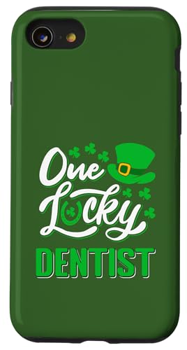 Lustiger Spruch "One Lucky Dentist", St. Patrick's Day Grafik Hülle für iPhone SE (2020) / 7 / 8 von Saint Patrick's Day Saying Lucky Clovers Design