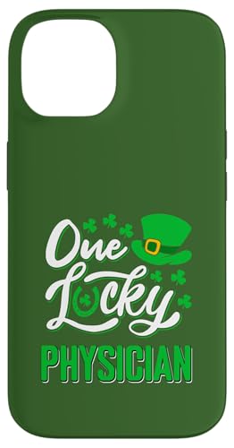 Lustiger Spruch "One Lucky Physician" St. Patrick's Day Grafik Hülle für iPhone 14 von Saint Patrick's Day Saying Lucky Clovers Design