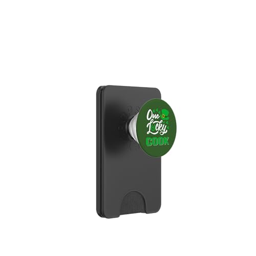 One Lucky Cook Lustiger Spruch St. Patrick's Day Grafik PopSockets PopWallet für MagSafe von Saint Patrick's Day Saying Lucky Clovers Design