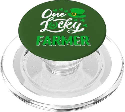 One Lucky Farmer Lustiger Spruch St. Patrick's Day Grafik PopSockets PopGrip für MagSafe von Saint Patrick's Day Saying Lucky Clovers Design