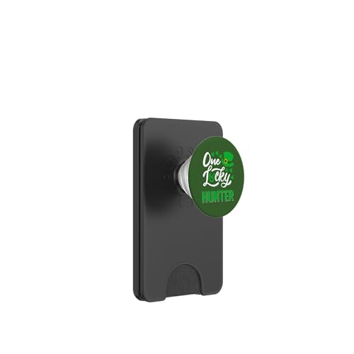 One Lucky Hunter Lustiger Spruch St. Patrick's Day Grafik PopSockets PopWallet für MagSafe von Saint Patrick's Day Saying Lucky Clovers Design