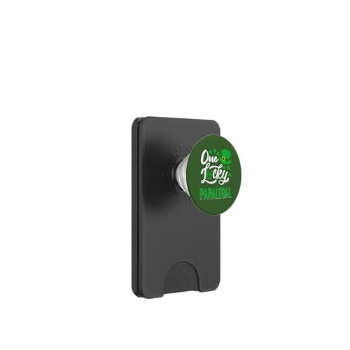 One Lucky Paralegal Funny Saying St. Patrick's Day Grafik PopSockets PopWallet für MagSafe von Saint Patrick's Day Saying Lucky Clovers Design