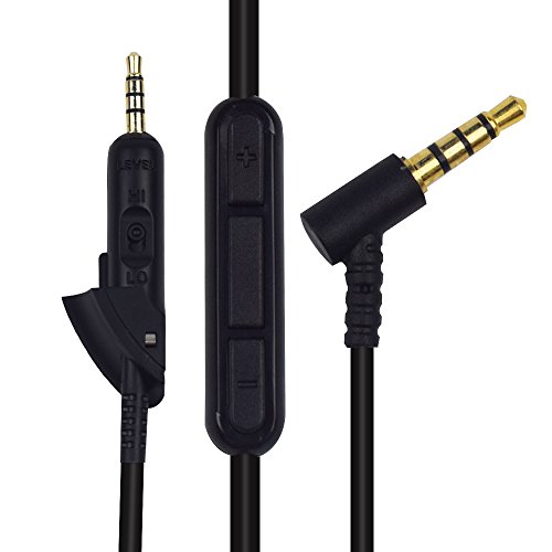 QC15 Ersatzkabel für Audio-Verlängerungskabel mit Mic- und Lautstärkeregler kompatibel Bose QuietComfort 15 / QC15 / QC2 Kopfhörer AUX-Kabel von Saipomor