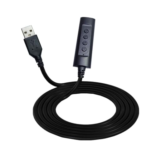 USB-Soundkarte, virtueller Kanal für Kopfhörer, Laptops, Gaming, starke Kompatibilität, Stecker und Laufwerk, keine Soundkarte erforderlich von Saiyana