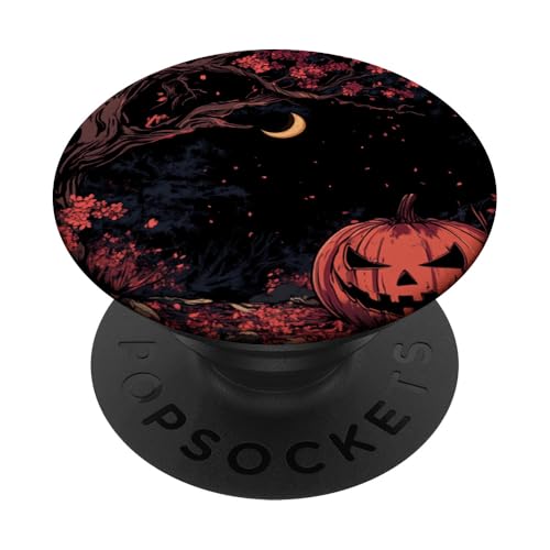 Haunted Sakura: Halloween's Enchanted Pathway PopSockets mit austauschbarem PopGrip von Sakura Lantern Shadows