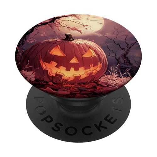 Spooky Blossoms: Mondbeleuchteter Sakura-Pfad PopSockets mit austauschbarem PopGrip von Sakura Lantern Shadows