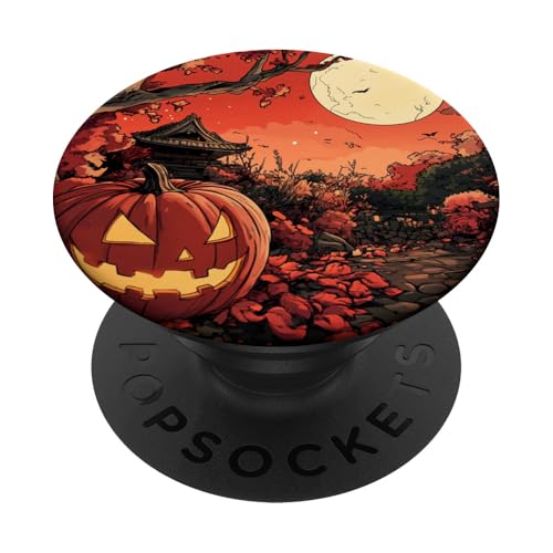 Unheimliche Sakura: Mondschein-Nachtspaziergang PopSockets mit austauschbarem PopGrip von Sakura Lantern Shadows