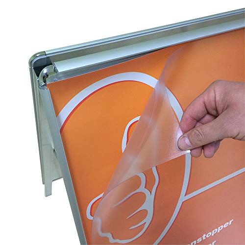 10x DIN A1+ 623 x 870 mm – Ersatzfolie Schutzfolie Folie für Kundenstopper, Plakatrahmen, Wechselrahmen, Klapprahmen oder Plakatständer – mit Antireflex und UV Schutz – Dicke 0,5mm. von SalierShop