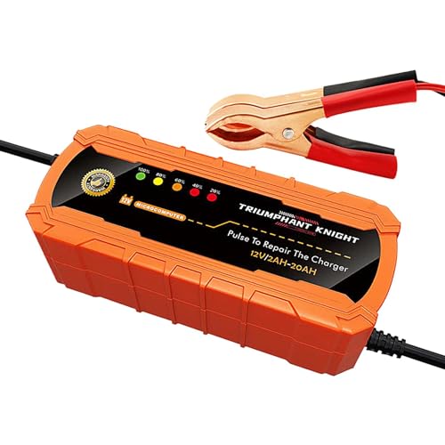 Salyeeluly 12 V Autobatterie-Ladegerät, intelligentes Ladegerät, Autobatterie-Ladegeräte – 12 V Blei-Säure-Batterie-Ladegerät, Auto-Batterie-Ladegerät, Puls-Reparatur-Batterie-Wartung von Salyeeluly