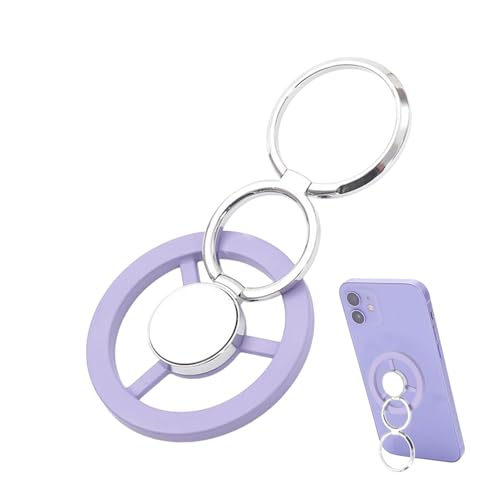 Salyeeluly Fingerring-Ständer | Magnet-Fingerring-Griff | 360 Grad drehbar, poliertes Metall, verstellbarer Handy-Ringhalter von Salyeeluly