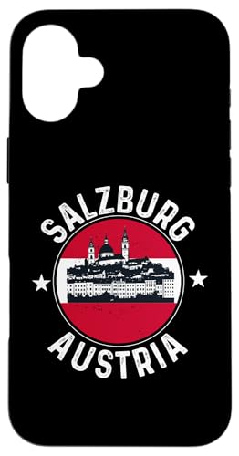 Hülle für iPhone 16 Plus Salzburg Österreich Souvenir Männer Frauen Erinnerung Österreich Flagge von Salzburg Austria Souvenir Travel Men Women