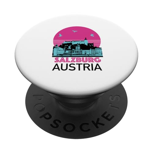 Salzburg Österreich Souvenir Männer Frauen Erinnerung Retro Urlaub PopSockets Klebender PopGrip von Salzburg Austria Souvenir Travel Men Women