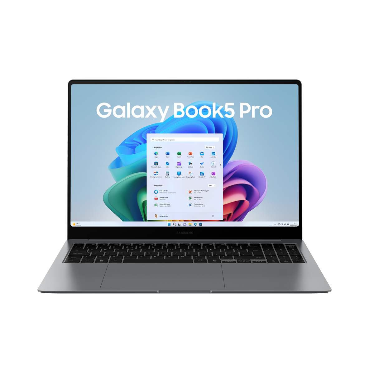 SAMSUNG Galaxy Book5 Pro WIN11 PRO 16 Zoll Intel Core Ultra 7 258V 32GB 1000GB W11PRO Moonstone Gray von Samsung