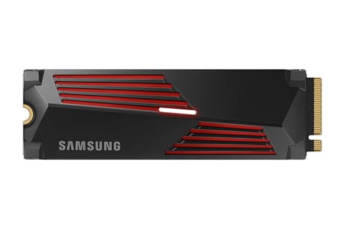 Samsung 990 PRO NVMe M.2 SSD mit Heatsink, 2 TB, PCIe 4.0, 7.450 MB/s Lesen, 6.900 MB/s Schreiben, Interne SSD für PC-/Konsolen-Gaming und Videobearbeitung, MZ-V9P2T0CW von Samsung