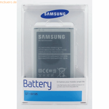 Samsung Akku für Samsung GT-I9190 mit NFC Li-Ion 3,8 Volt 1900 mAh sch von Samsung