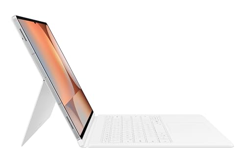 Samsung Book Cover Keyboard EF-DX925 für das Galaxy Tab S10 Ultra | Tab S9 Ultra mit QWERTZ-Tastatur und AI-Taste, Zweiteilige Tablet-Hülle, schlankes Design, S Pen Fach, Weiß von Samsung