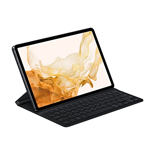 Samsung Book Cover Keyboard Slim Hülle mit Tastatur für Galaxy Tab S7 | Tab S8, Black von Samsung