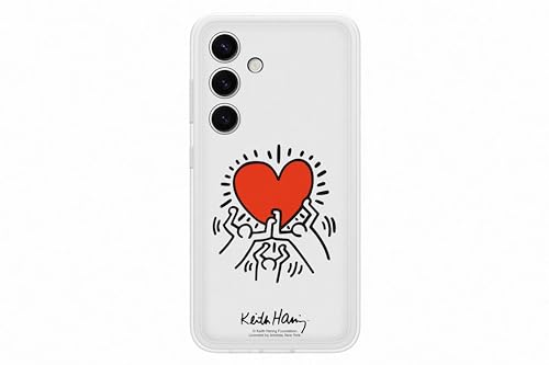 Samsung Flipsuit Case EF-MS921 für das Galaxy S24, Smartphone-Cover, Handy-Hülle, Schutz Case, Einlegekarte Keith Haring, White von Samsung