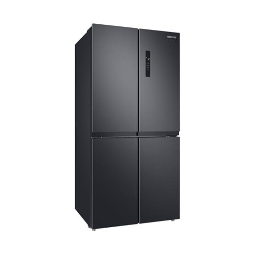 Samsung French-Door-Kühlschrank mit Gefrierfach, 179 cm, 488 l, Twin Cooling+, Power Cool & Power Freeze, Twist Ice Maker, Premium Black Steel, RF48A400EB4/EG von Samsung