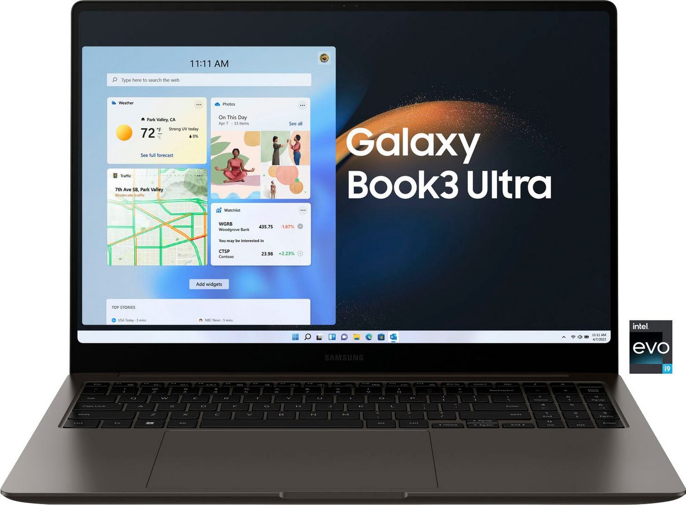 Samsung Galaxy Book3 Ultra Notebook (40,62 cm/16 Zoll, Intel Core i9 13900H, GeForce RTX 4070, 1000 GB SSD) von Samsung