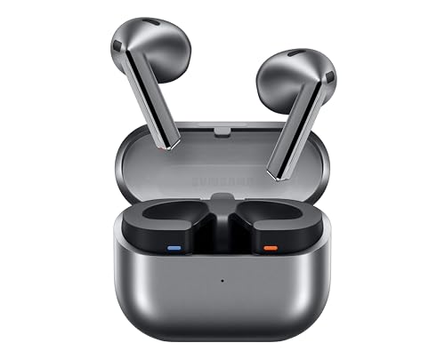 Samsung Galaxy Buds3 Kabellose Bluetooth-Kopfhörer, Active Noise Cancelling (ANC), Adaptive Geräuschunterdrückung, In-Ear-Kopfhörer mit 360 Audio, Silver, Inkl. Anymode Clear Case von Samsung