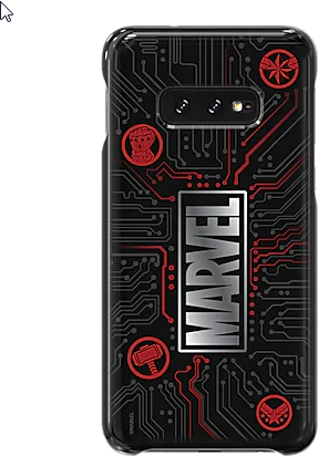 Samsung Galaxy Friends MARVEL GP-G970HIFGH - Hintere Abdeckung f�r Mobiltelefon - Polycarbonat - braun - Marvel-Logo klein - f�r Galaxy S10e von Samsung