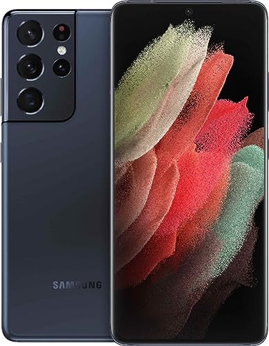 Samsung Galaxy S21 Ultra 5G Smartphone ohne Vertrag, Quad-Kamera, Infinity-O Display, Android 11 to 13 - Deutsche Version (512GB, Phantom Navy) von Samsung