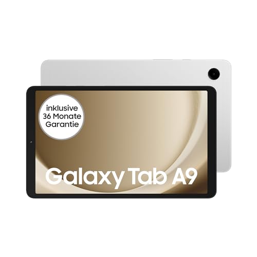 Samsung Galaxy Tab A9 LTE Android-Tablet, 64 GB Speicherplatz, Großes Display, Satter Sound, Simlockfrei ohne Vertrag, Silver, Inkl. 3 Jahre Herstellergarantie [Exklusiv bei Amazon] von Samsung