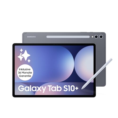 Samsung Galaxy Tab S10+ AI Tablet, Android Tablet, 12 GB RAM, 256 GB Speicher, AMOLED-Display, Antireflexionsbeschichtung, Inkl. S Pen, WiFi, Moonstone Gray, 36 Monate Herstellergarantie von Samsung