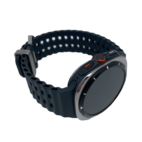 Samsung Galaxy Watch Ultra 47mm Silikonarmband grau Titangehäuse grau Samsung Galaxy Watch Ultra 47mm Silikonarmband grau Titangehäuse grau von Samsung