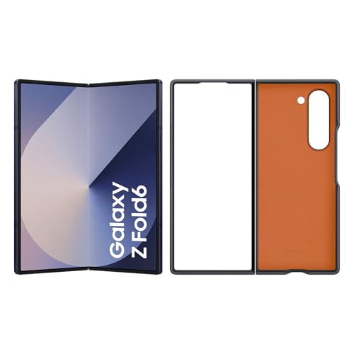 Samsung Galaxy Z Fold6 AI-Smartphone, Simlockfreies Handy ohne Vertrag, 256 GB Speicher, 50-MP-Kamera, Großes Display, Lange Akkulaufzeit, Navy+Kindsuit Case, Gray von Samsung