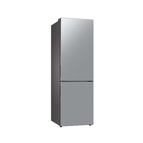 Samsung Kühl-Gefrier-Kombination, Kühlschrank mit Gefrierfach, 185 cm, 344 l Gesamtvolumen, 114 l Gefrierteil, Flaschenregal, Edelstahl-Look, RB33B612ESA/EF von Samsung